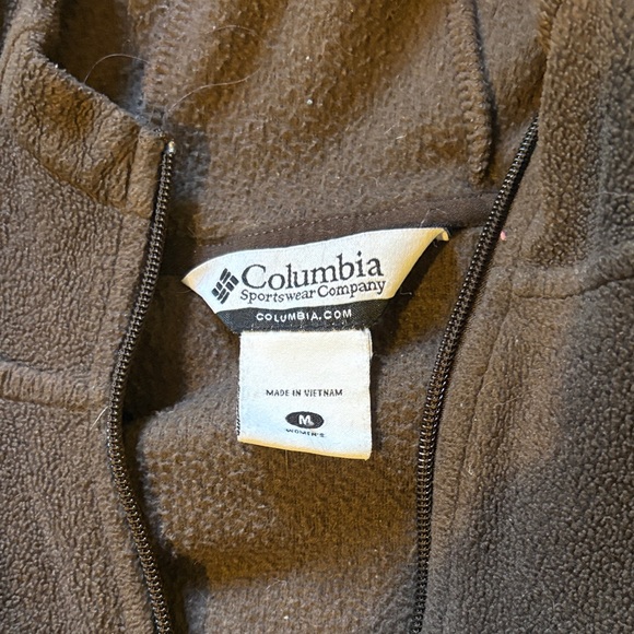 Columbia Chocolate Brown Hooded Fleece Jacket - Picture 2 of 3